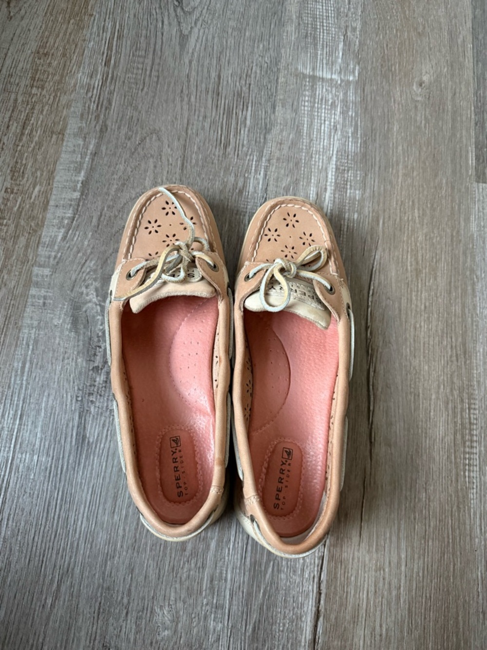 Sperry Top Sider Angelfish EyeLet Leather Boat Shoe Slip On Lace Up Shoe Size 7 - Picture 8 of 12